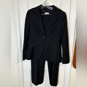 Massimo Dutti Navy Pinstripe Pantsuit